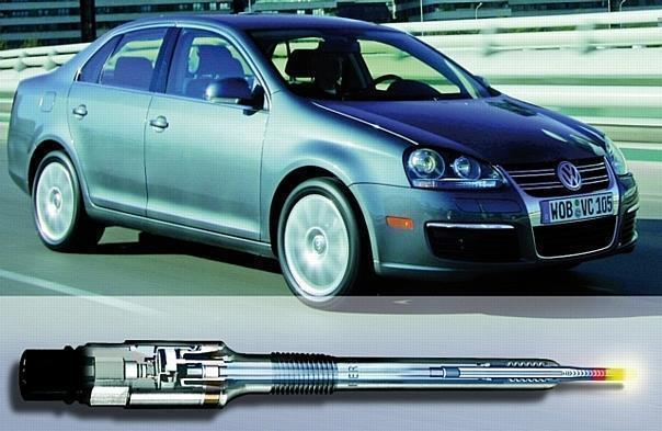 BERU Drucksensor-Glühkerze PSG (Pressure Sensor Glow Plug) im neuen 2,0-Liter-TDI-Motors im VW Jetta. Foto: Auto-Reporter/Beru